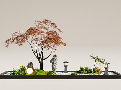 新中式其他景观小品 植物造景 景观造景