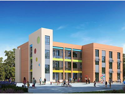现代幼儿园建筑 碧桂园6班幼儿园 平立剖全套 施工图