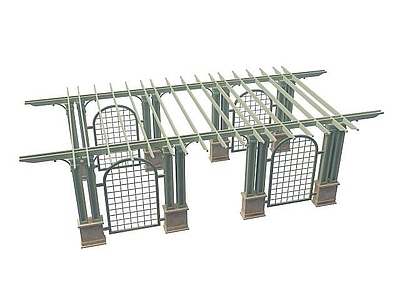 现代其他景观小品 花架