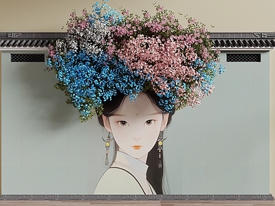 现代文化墙 墙绘 藤蔓 鲜花美陈 绿植藤蔓 花艺