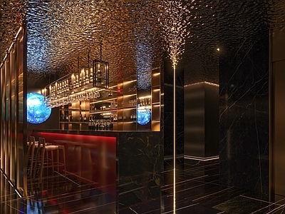 新中式现代足浴店 水吧前台 酒吧前台