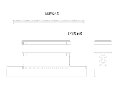 五金管件 晾衣架动态图库 施工图