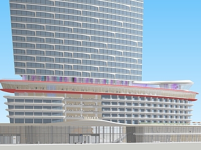 现代酒店建筑 空中会所 现代酒店