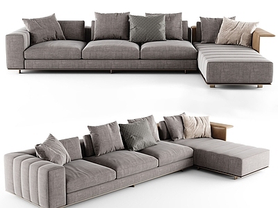 中古复古多人沙发 Minotti FREEMAN 弗里曼羽绒沙发 客厅沙发 转角沙发