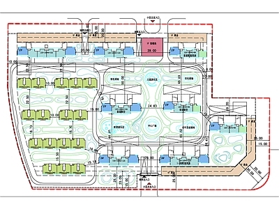 现代庭院 现代居住区景观设 施工图