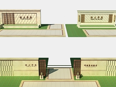 现代景墙 庭院景墙 入口景墙 山水景墙 流水景墙 logo景墙
