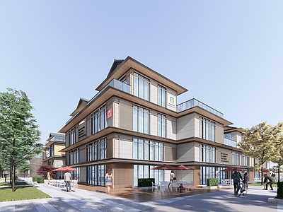中式新中式其他商业建筑 中式商业街