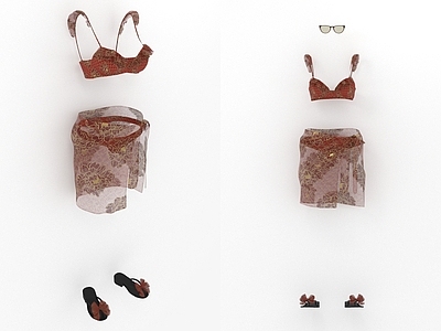 衣服 比基尼 泳衣 比基尼套装 分体泳衣 荷叶边