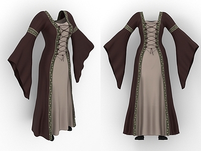 衣服 连衣裙 长袍 中世纪服装 系带裙 复古裙