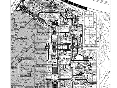 现代庭院 锦园景观园建施工 施工图