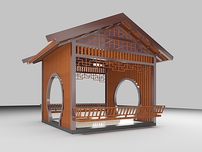 新中式亭子 廊架 凉亭