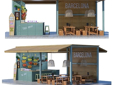 美式欧式奶茶店 沙滩冷饮店 果汁店 餐饮卡座 冷饮店设备 冷饮店吧台