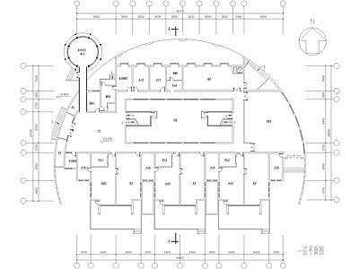幼儿园建筑 三层托儿所 活动室卧室办公室 中庭花园展示厅 活动平台音体室 施工图
