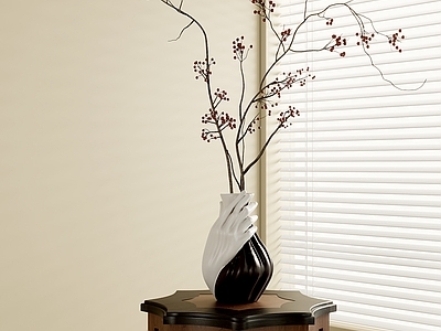现代中古花艺 中古风花瓶花艺 陶瓷花瓶