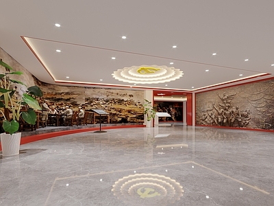 现代中式党政机关 抗美援朝英雄纪念