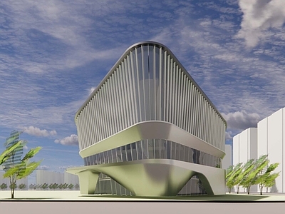 现代展览馆建筑 社区型展览馆 科学城展览馆