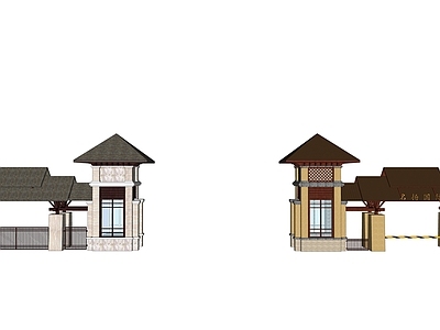 法式入口大门 小区入口大门