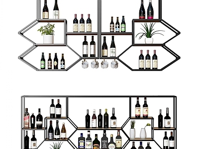 工业风壁挂酒架