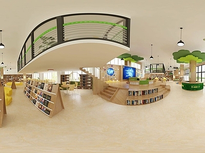 现代新现代风格图书馆