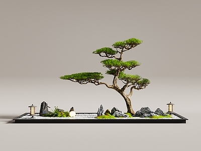 新中式其他景观小品 植物造景 景观造景