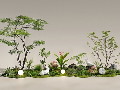 现代室内景观 景观造景 植物景观 庭院景观 景观树 植物堆