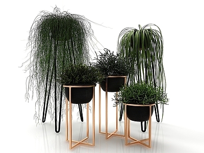 现代佛龛 现代风格植物花盆