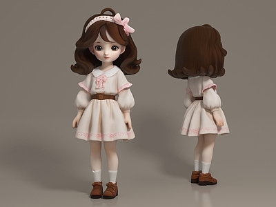 女人 卡通少女 女孩 摆件手办装饰 雕塑摆件 创意 游戏