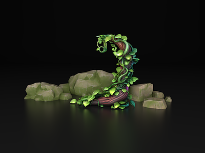 藤蔓 藤蔓 卡通藤蔓 石头 植物 卡通植物 Q版 卡通石头手绘石头 卡通素材卡通元素