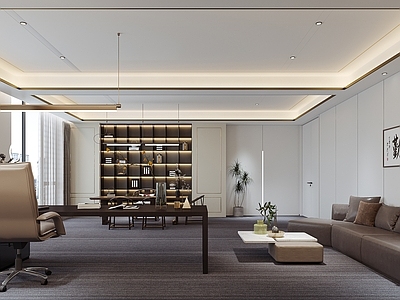 现代办公区 现代董事长办公室