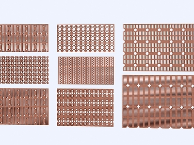 现代隔断 红砖隔断 隔断墙 空心砖 水泥隔断