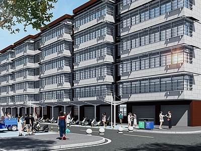 现代小区建筑 小区立面改造