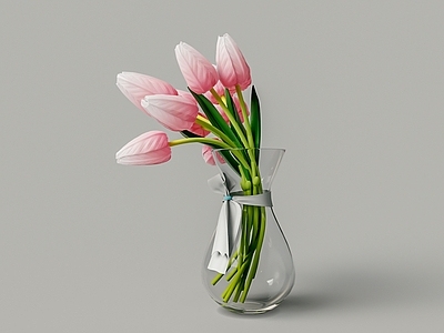 水生植物 玫瑰花苞 玻璃花瓶 水生植物