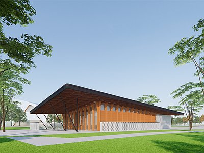 现代新中式其他商业建筑 乐园配套建筑 公园建筑 餐厅 售楼部 儿童公园