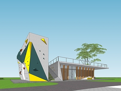 现代新中式小公建 儿童公园建筑 乐园建筑 儿童之家 自然中心教室 环卫工人休息站
