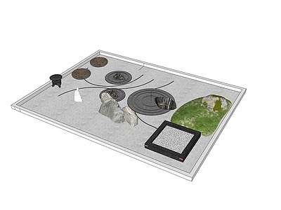 现代庭院小品 庭院
