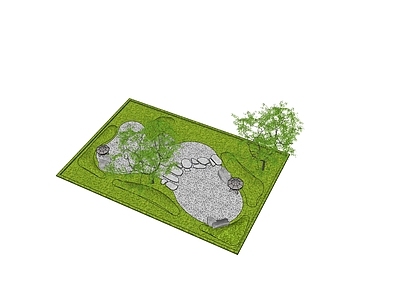 现代庭院小品 庭院