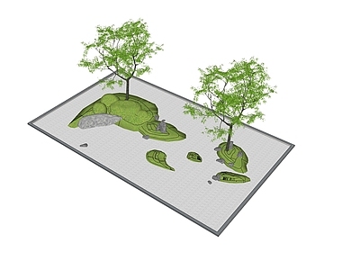 现代微地形 庭院景观