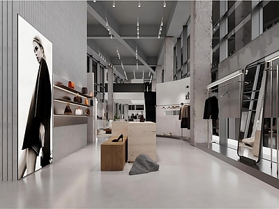 极简轻奢服装店 服装店 网红店 全 施工图