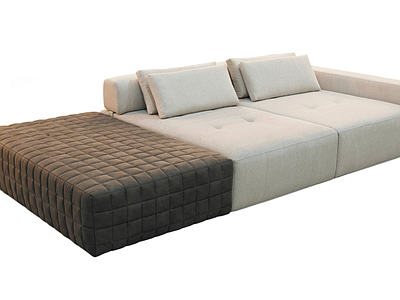 现代北欧多人沙发 北欧组合沙发 三人沙发 豆腐块沙发 客厅沙发