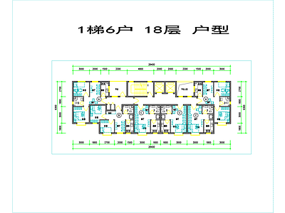 现代住宅楼建筑 1梯6户小高层 施工图