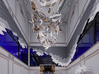 法式轻奢西餐厅 白色法式西餐厅