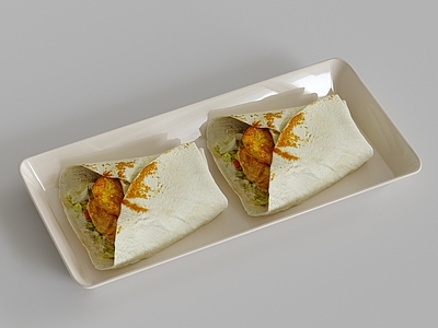 酒水食物 煎饼果子 鸡肉卷 汉堡
