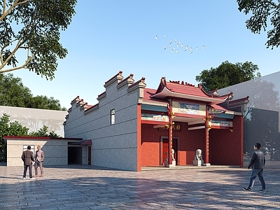 现代新中式宗教文化 祠堂 新中式祠堂 佛堂