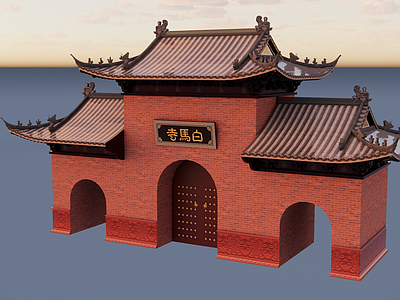 中式新中式古建筑 寺庙 白马寺 地标 河南 古建筑