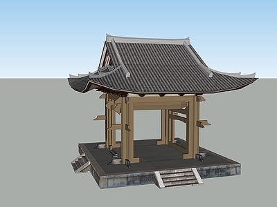 中式古建筑 古建亭子