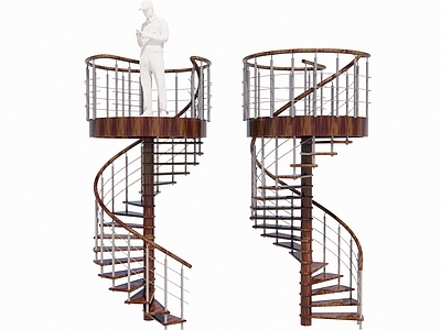 现代新中式扶手 扭曲楼梯扶手