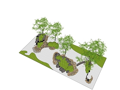 现代屋顶花园 景观院子