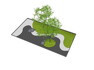 现代屋顶花园 景观院子