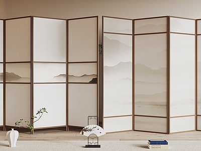 新中式屏风 木屏风