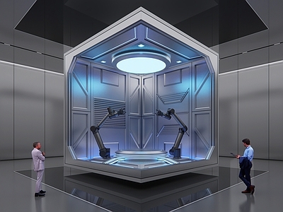 现代科技展厅 科技展厅 裸眼3D 工业机械 未来科技感 装置展项